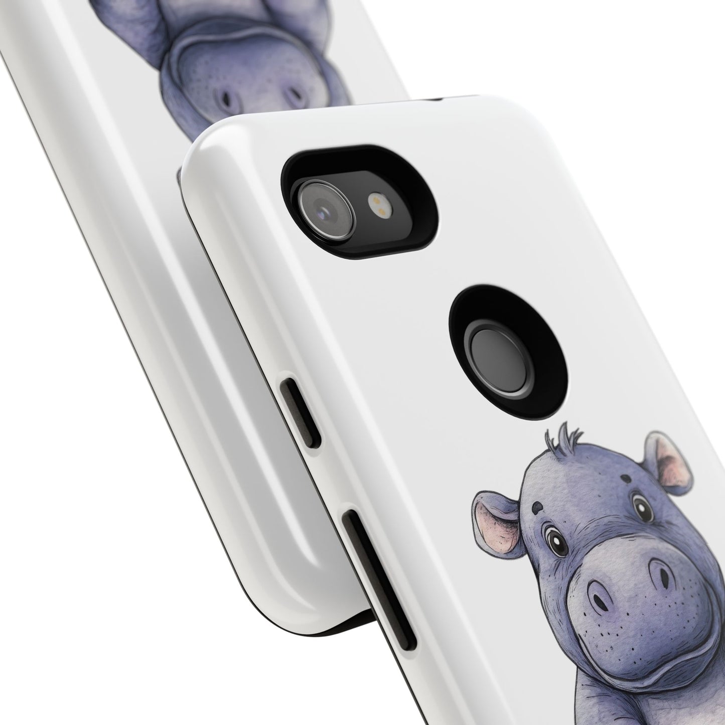 Cute Hippo Phone Case, Unique Tough Cases, Animal Lover Gift, Cute Animal Design, Baby Animal Phone Accessory