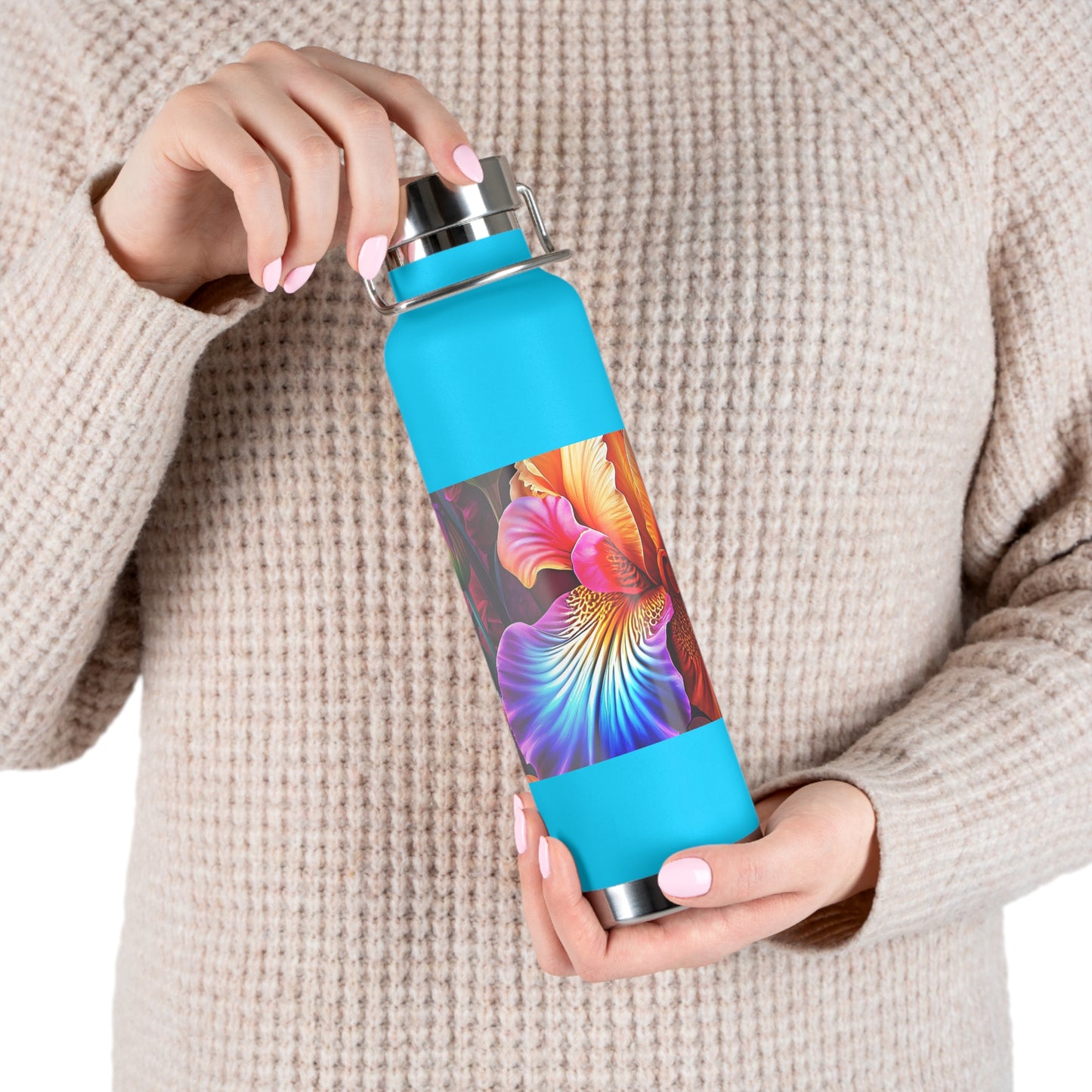 Astrological Copper Insulated Bottle, Cosmic Travel Mug, Horoscope Water Bottle, Starry Flask, Unique Gift for Astrology Lovers