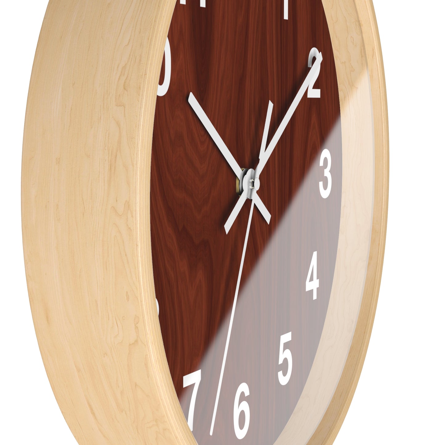 Rustic Wooden Wall Clock, Farmhouse Decor, Home Office Accessories, Gift for Her, Modern Minimalist Timepiece