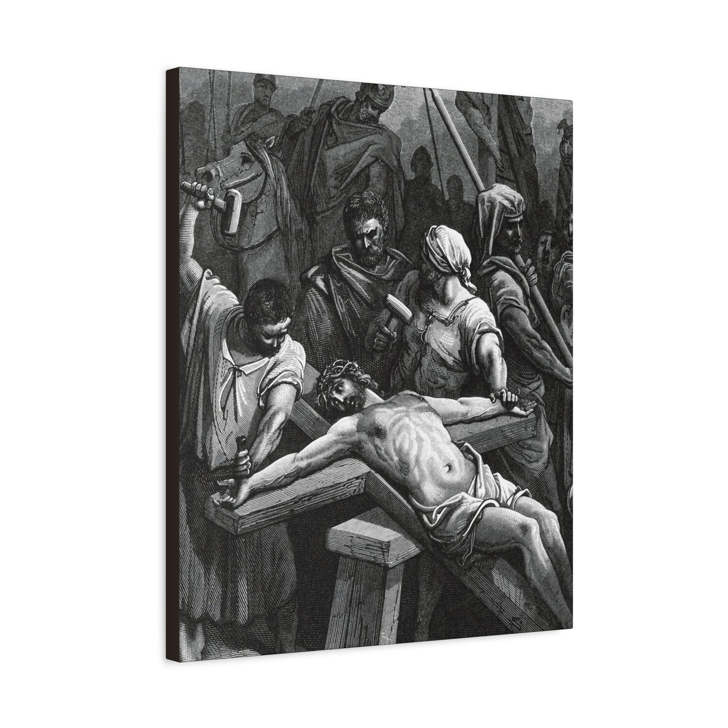 Crucifixion Art Matte Canvas Print – Stretched Religious Wall Decor