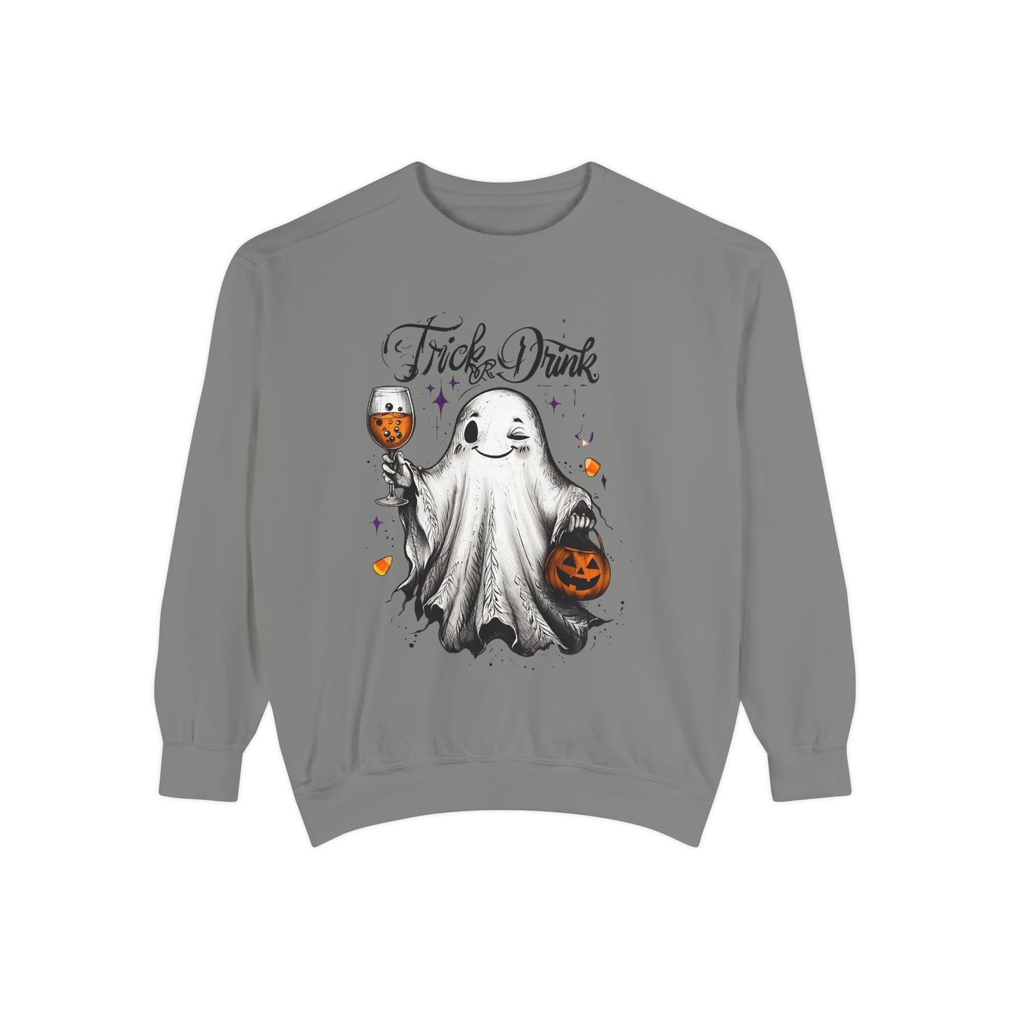 Spooky Ghost Sweatshirt | Trick or Treat Apparel, Halloween Gift, Cozy Unisex Top, Fall Fashion, Casual Wear
