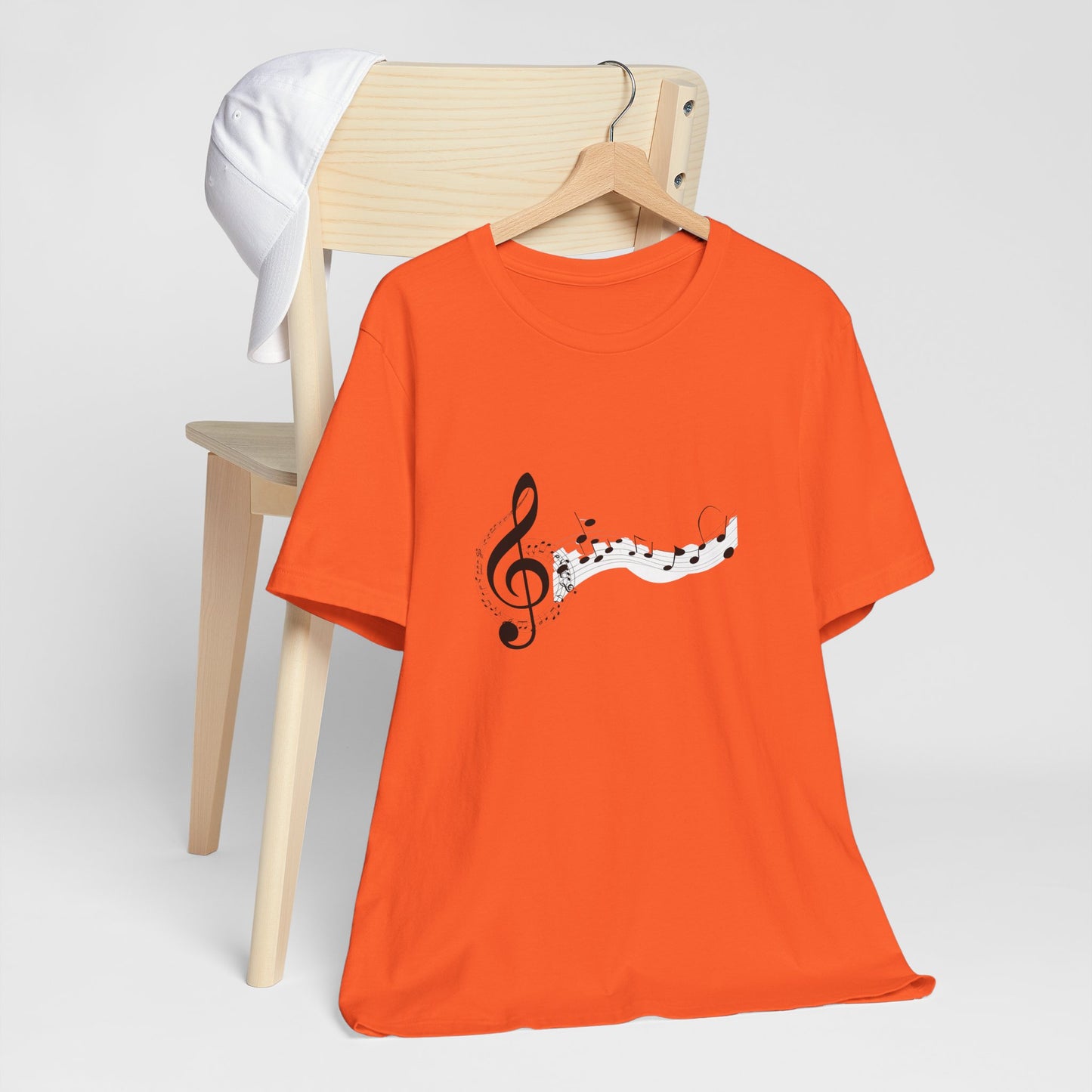 Musical Notes Short Sleeve Tee for Music Lovers