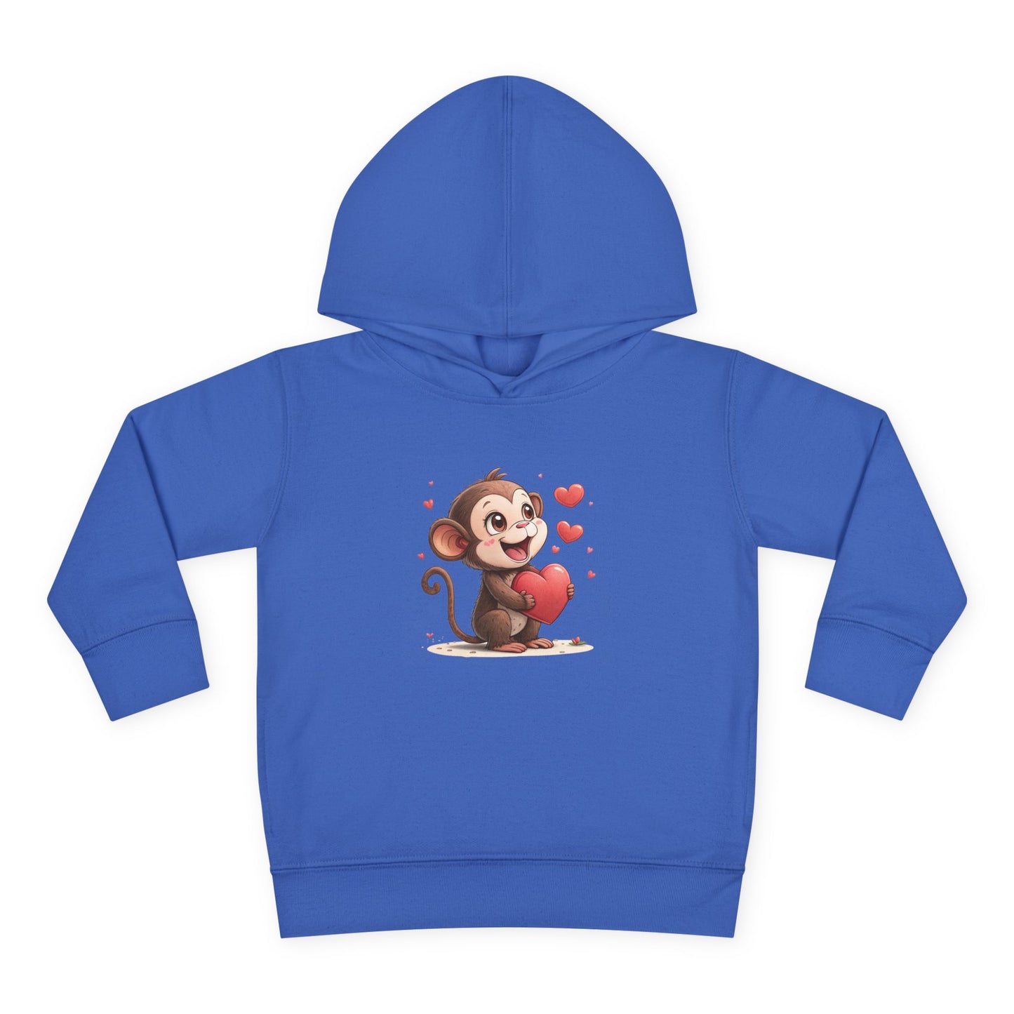Adorable Toddler Monkey Love Hoodie, Birthday Gift, Kids Pullover, Baby Shower Gift, Cute Fleece Sweatshirt