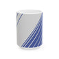 Elegant Blue Stripe Ceramic Mug | Coffee Cup, Tea Mug, Gift for Him/Her, Modern Kitchen Decor, Minimalist Design
