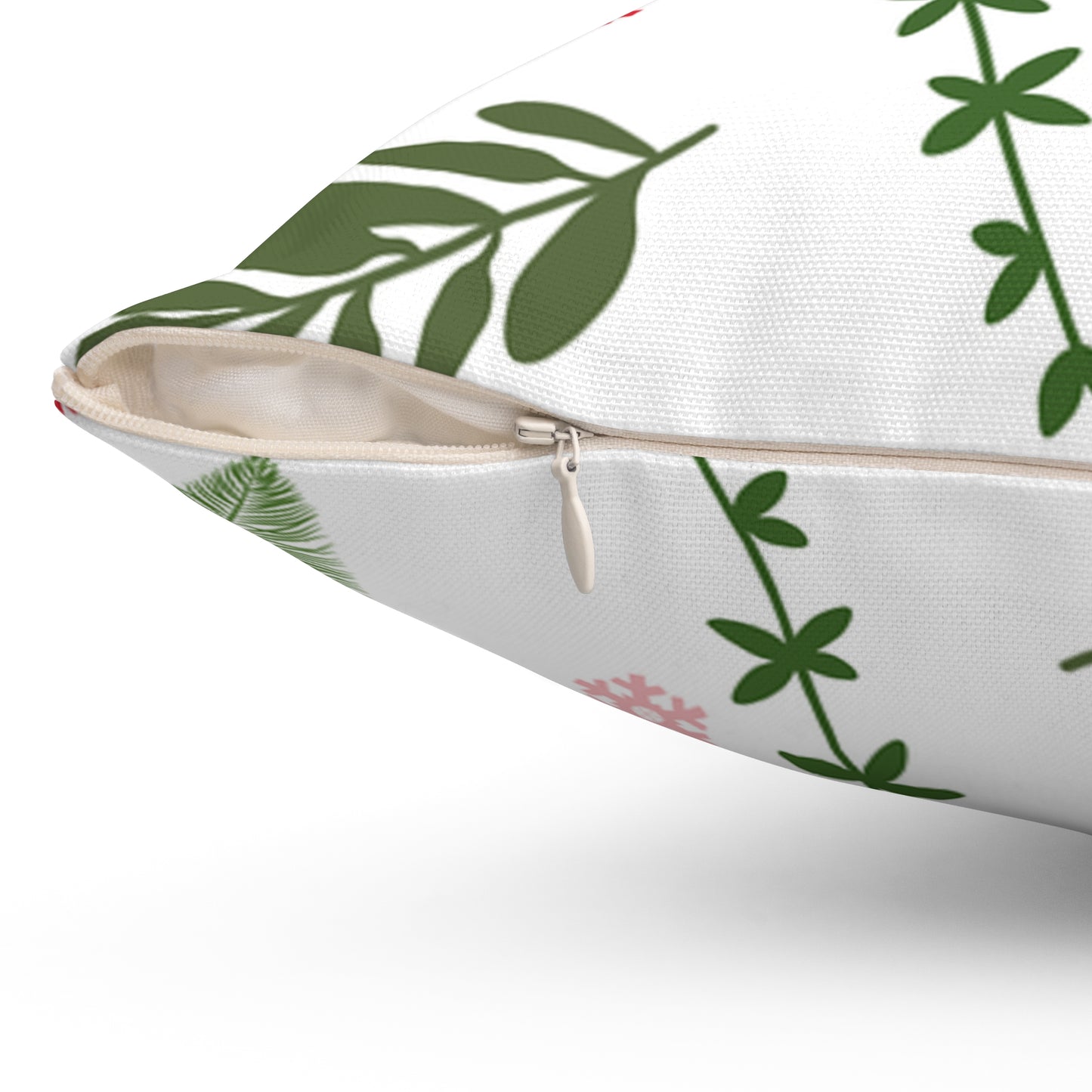 Botanical Floral Pillow, Cozy Home Decor, Green Leaf Cushion, Nature Inspired Gift, Spring Decor, Bedroom Accent