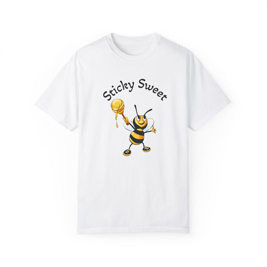 Bee-Themed Unisex T-Shirt - "Sticky Sweet" Graphic