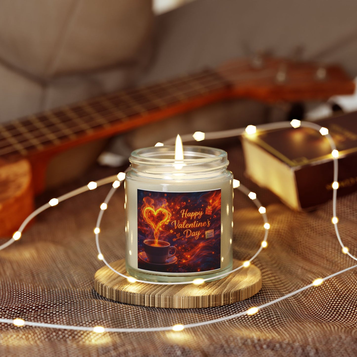 Valentine’s Day Coconut Apricot Scented Candle (4oz/9oz)