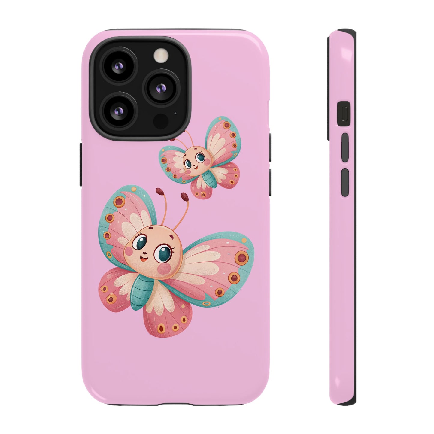 Cute Butterfly Phone Case, Tough Phone Cover, Girly Phone Accessory, Unique Gift for Her, Kids Phone Case, Floral Design Case