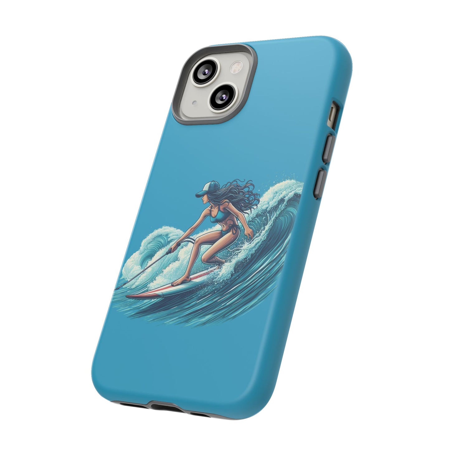 Surfing Phone Case, Coastal Vibes Phone Cover, Tough Cases for Beach Lovers, Ocean Art Phone Accessories, Summer Gift Idea