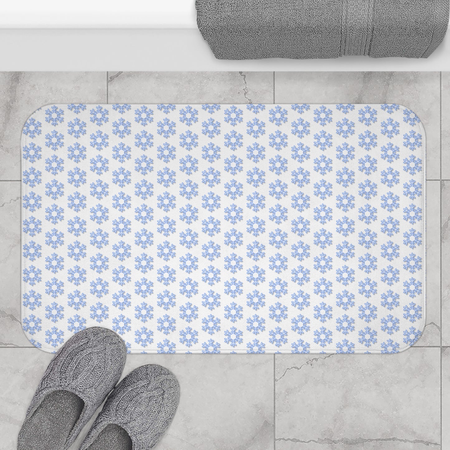 Charming Floral Bath Mat, Cute Bathroom Decor, Non-Slip Bath Rug, Spring Home Accessory, Gift for Housewarming