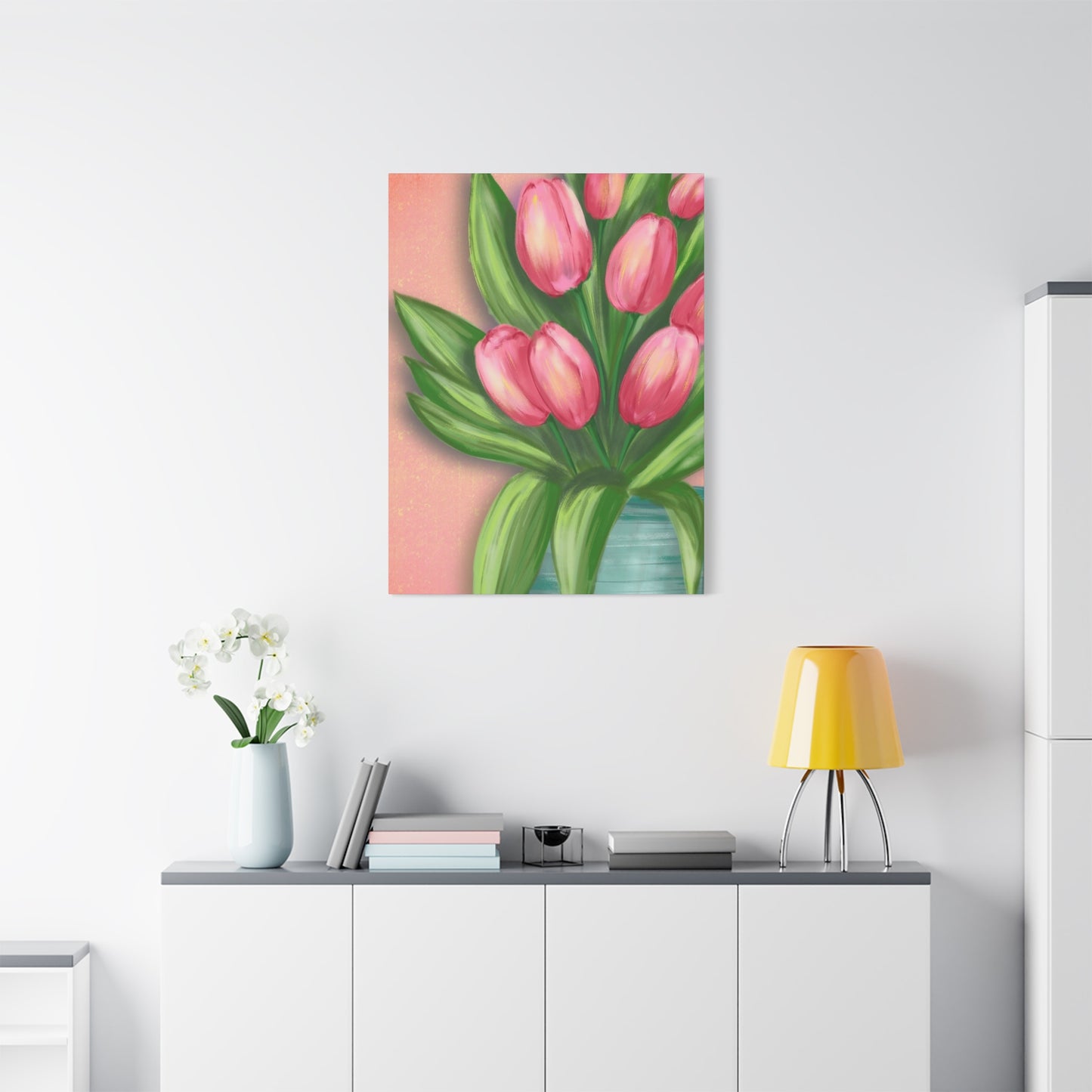 Matte Canvas, Stretched, 1.25" Tulips