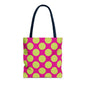 Vibrant Polka Dot Tote Bag, Colorful Shopping Bag, Eco-Friendly Tote