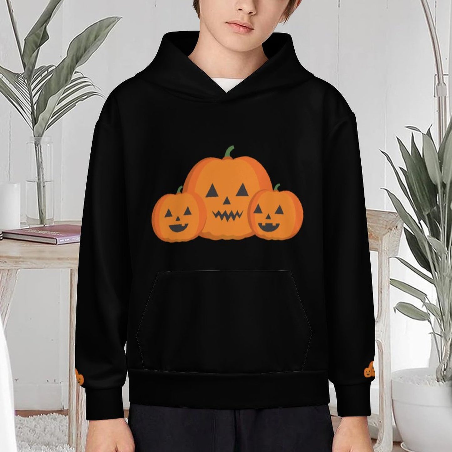 Halloween Kids Hooded Sweatshirt without Drawstrings