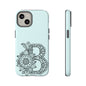 Personalized Tough Phone Case- Letter B, Floral Monogram Cell Phone Cover, Custom Protective Case, Unique Gift, Birthday, Graduation