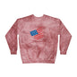 Patriotic Color Blast Crewneck Sweatshirt - Unisex, USA Flag, Casual Wear, Gift for Veterans, Independence Day Apparel
