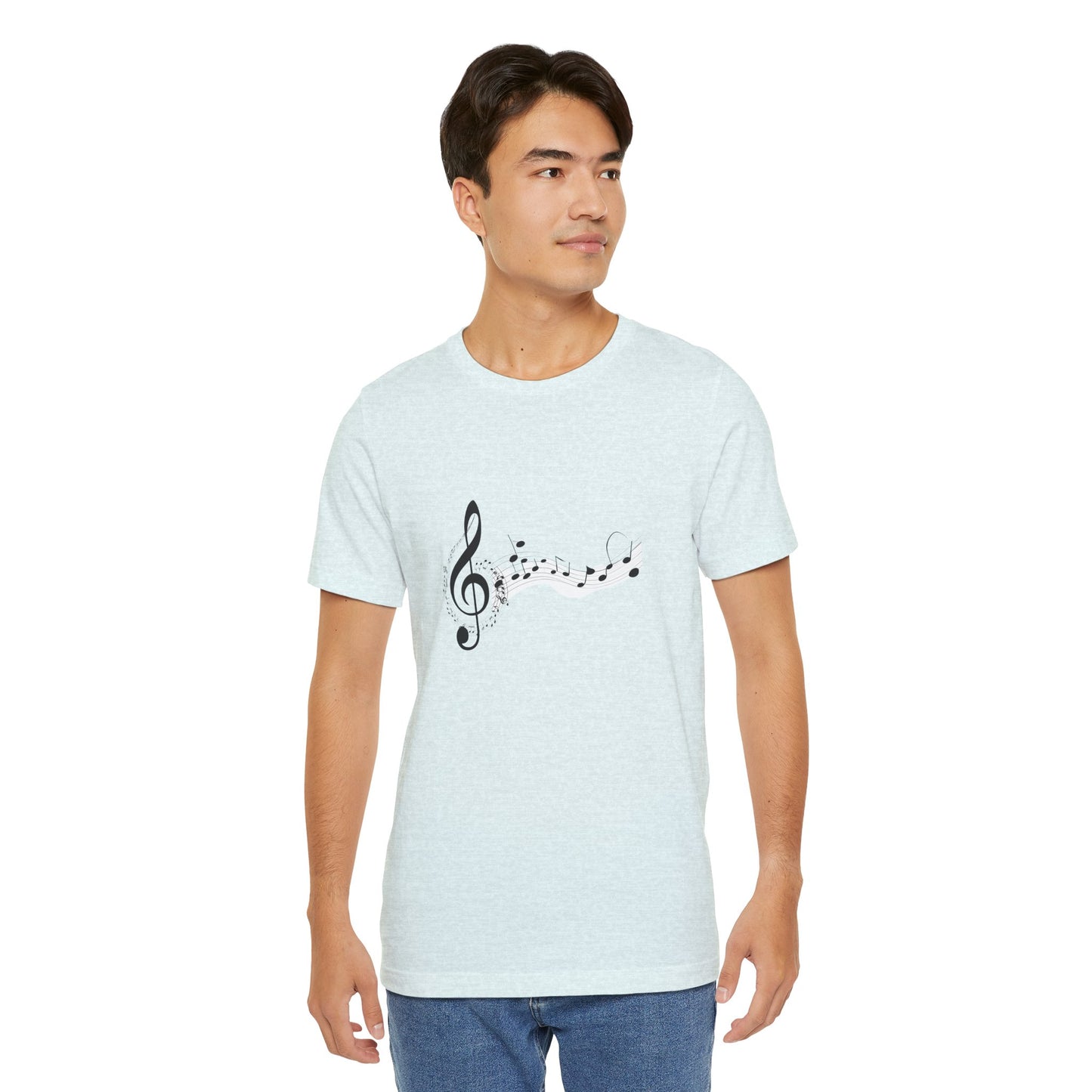 Musical Notes Short Sleeve Tee for Music Lovers