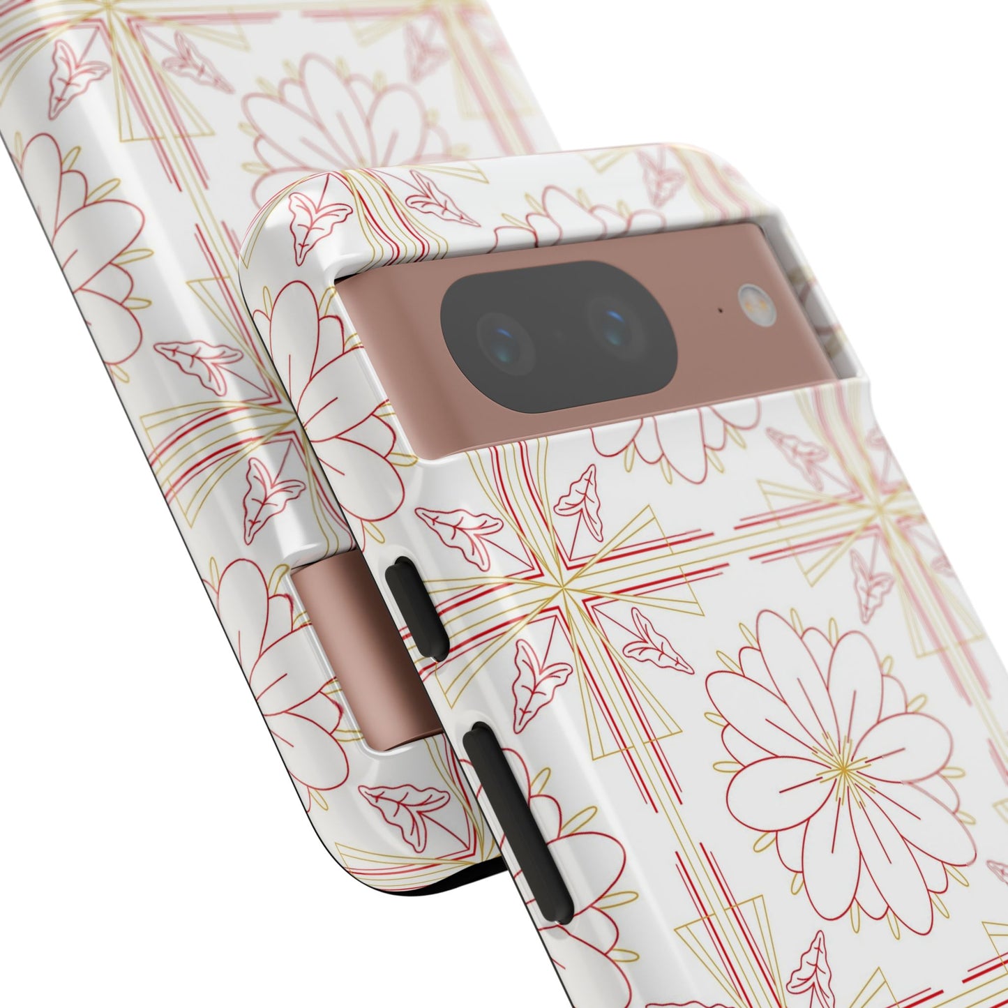 Floral Pattern Phone Case - Stylish Tough Case, Flower Design, Cute Mobile Cover, Phone Accessory, Gift for Her, Spring Style