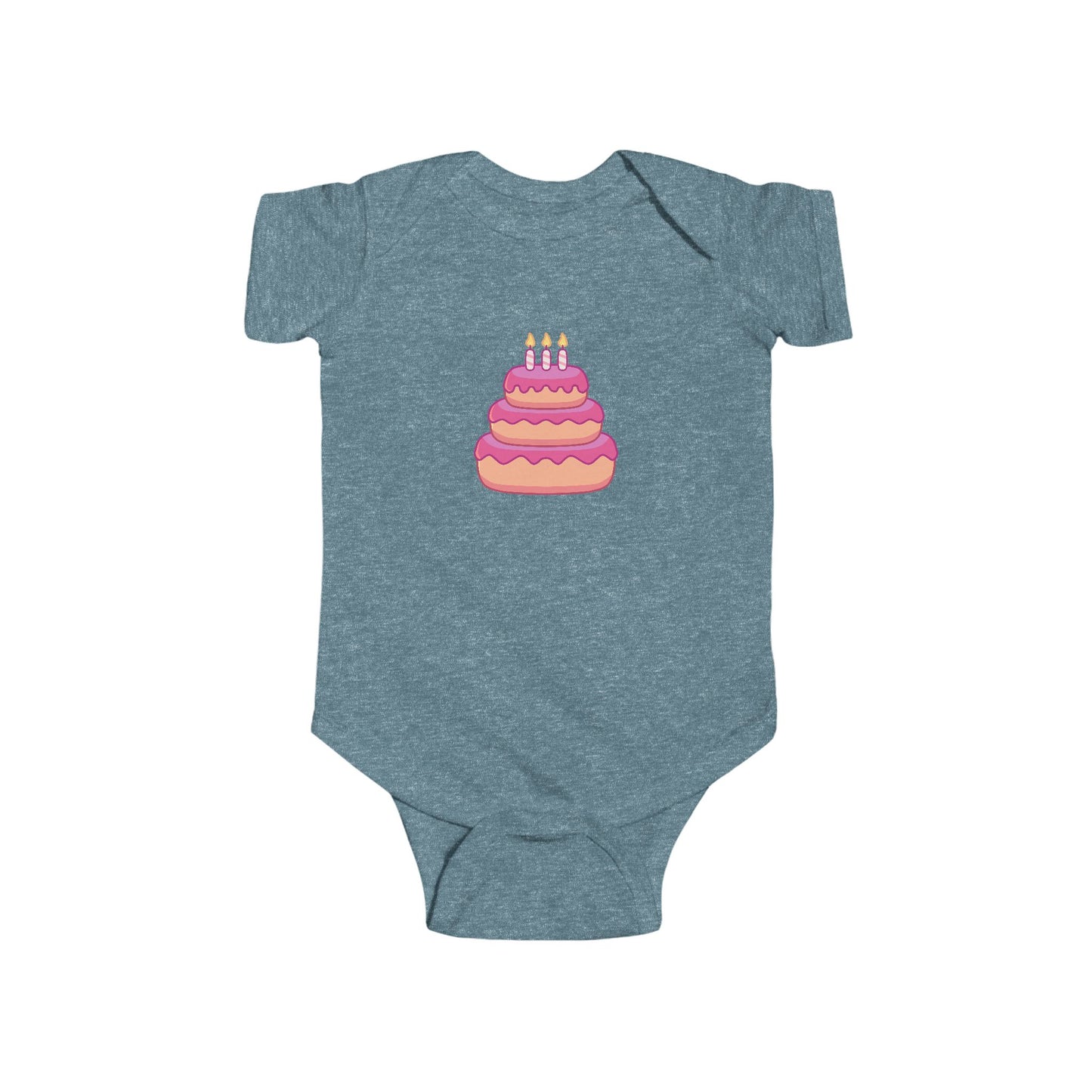 Cute Birthday Cake Infant Bodysuit, Baby Shower Gift, Newborn Outfit, First Birthday, Cake Illustration Baby Clothes