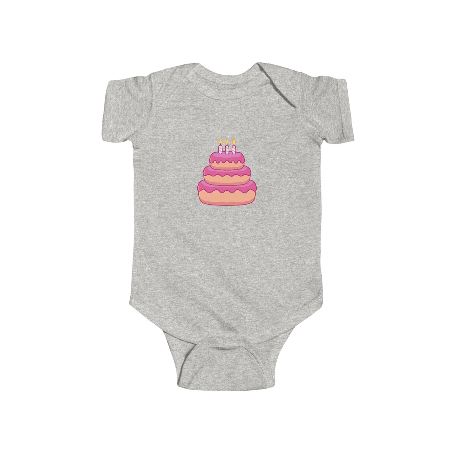Cute Birthday Cake Infant Bodysuit, Baby Shower Gift, Newborn Outfit, First Birthday, Cake Illustration Baby Clothes