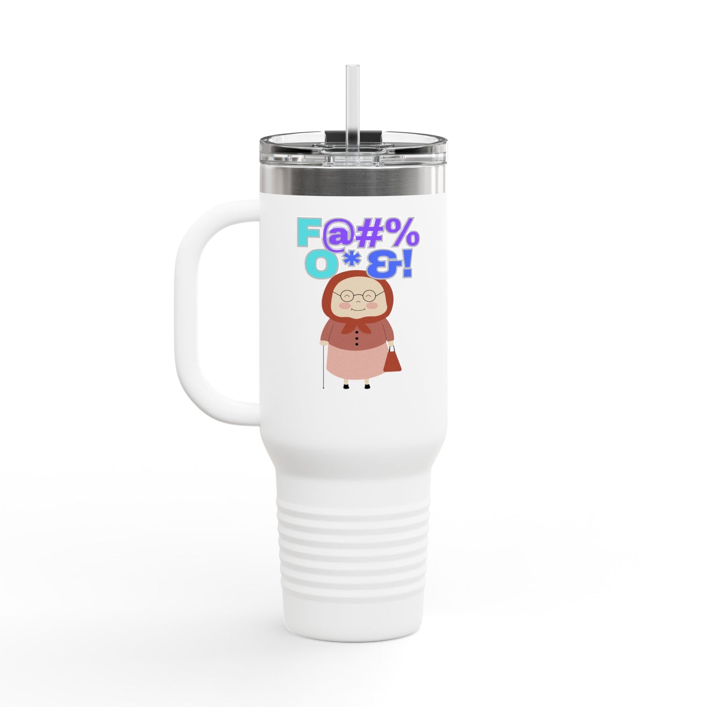 Funny Insulated Travel Mug, 40oz - Hilarious Grandma Design, Perfect Gift for Coffee Lovers, Road Trips, Birthdays, Everyday Use