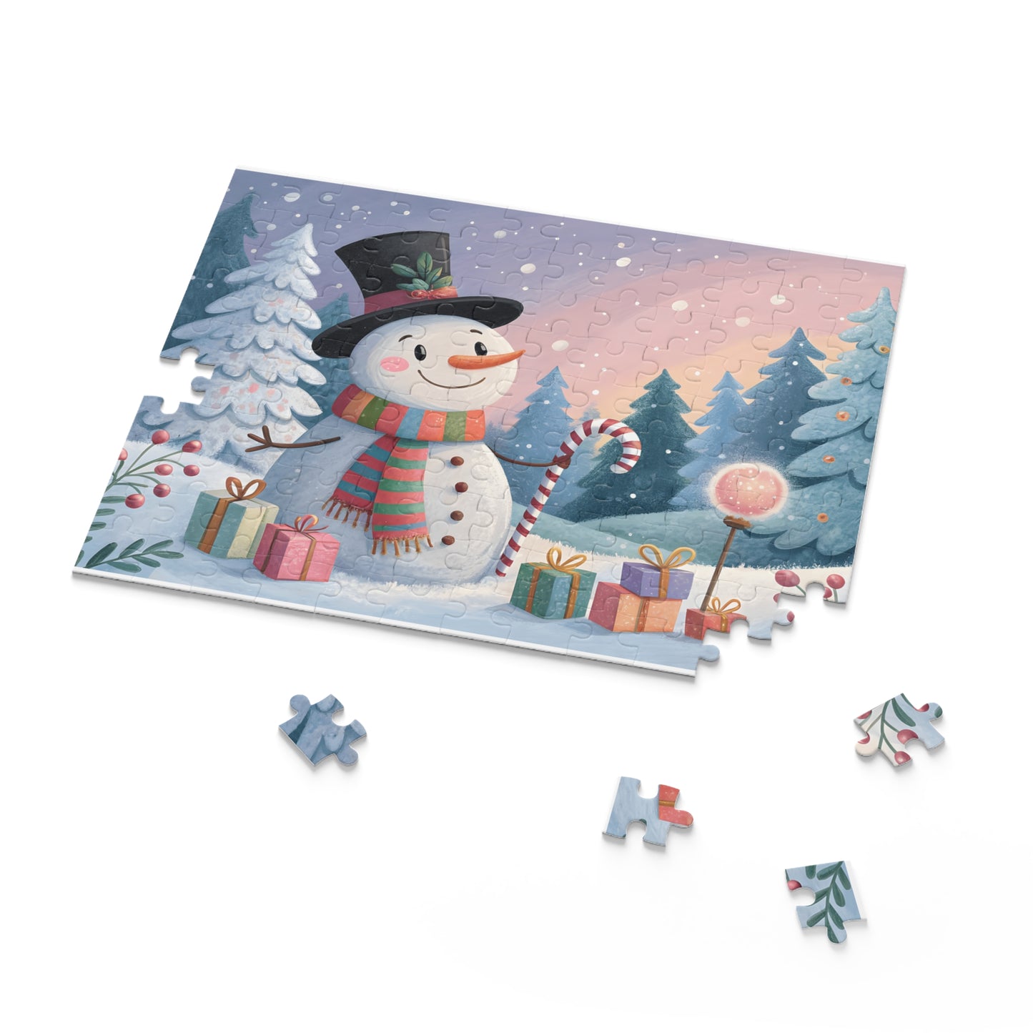 Heartwarming Snowman Puzzle for Cozy Family Nights, Holiday Decor, Gifts, Family Fun, Winter Activity, Christmas
