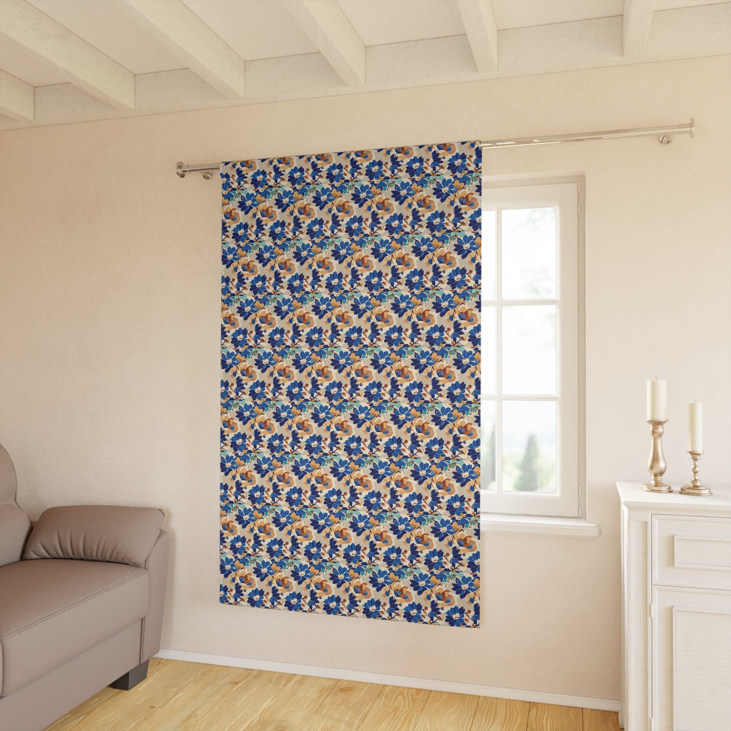 Floral Window Curtain - Cozy Home Decor, Brighten Your Space, Bedroom or Living Room, Spring Decor, Gift for Homeowners