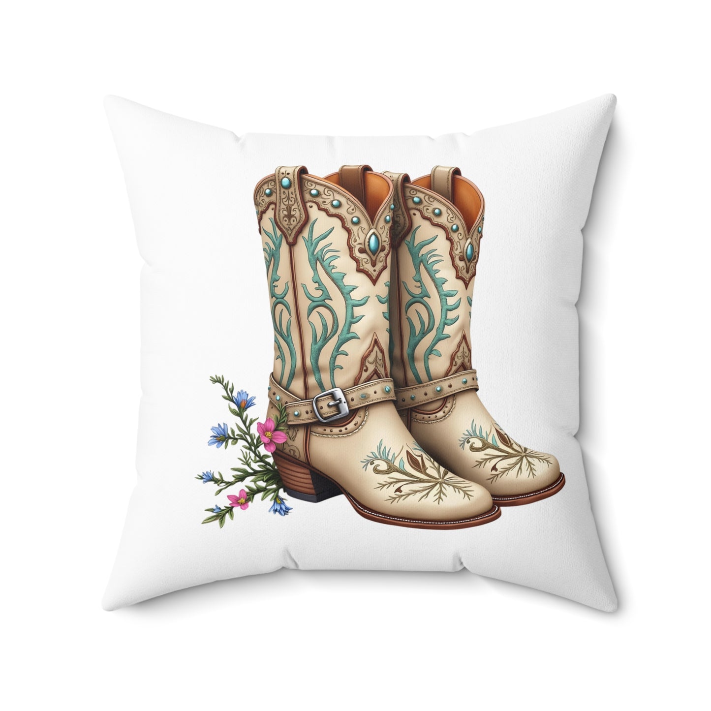 Rustic Cowboy Boots Pillow | Western Decor Cushion, Farmhouse Charm, Home Accent, Gift for Cowgirl, Country Decor
