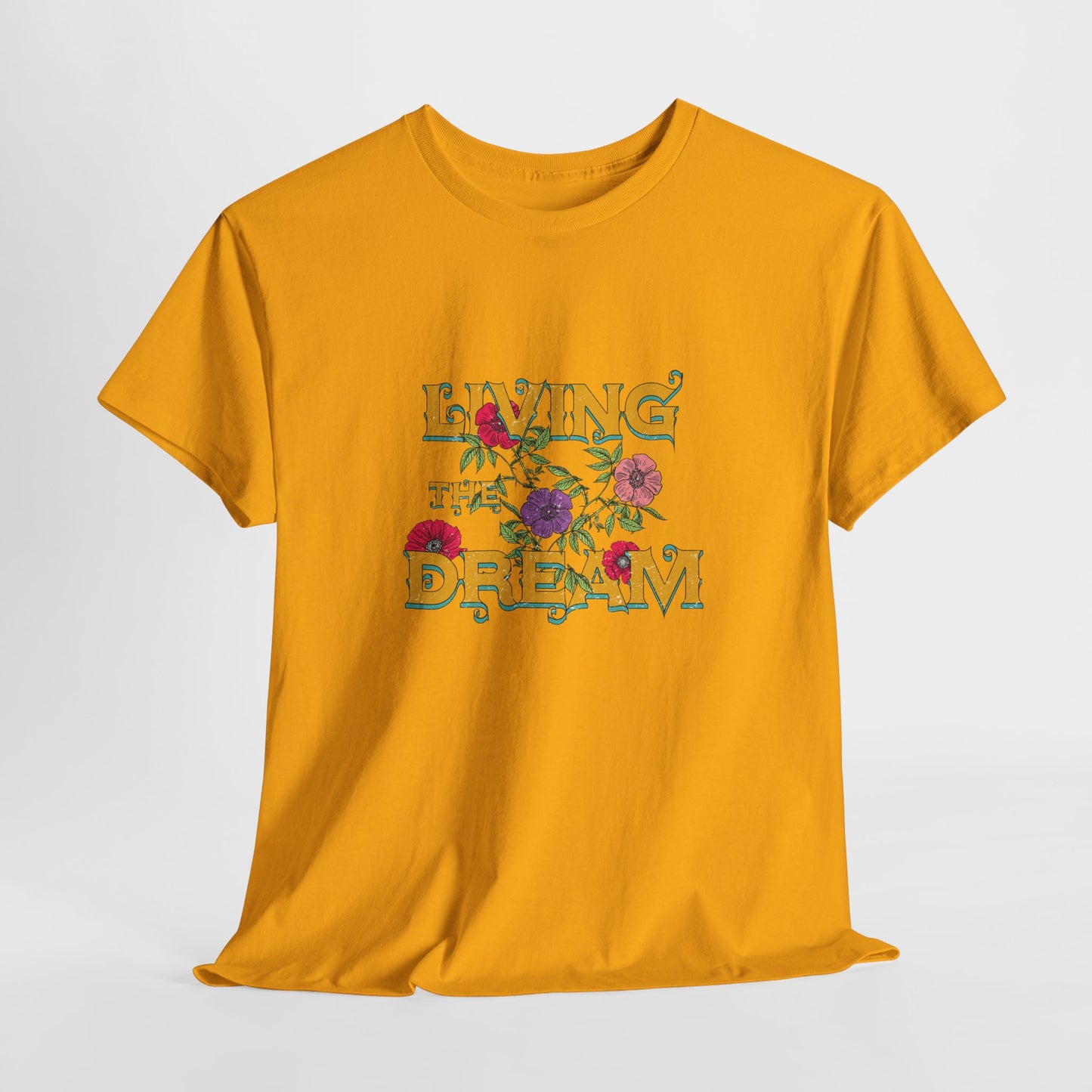 Living the Dream Floral Tee, Unisex Cotton T-Shirt, Inspirational Gift, Casual Everyday Wear, Flower Graphic Shirt, Summer Wardrobe [...]