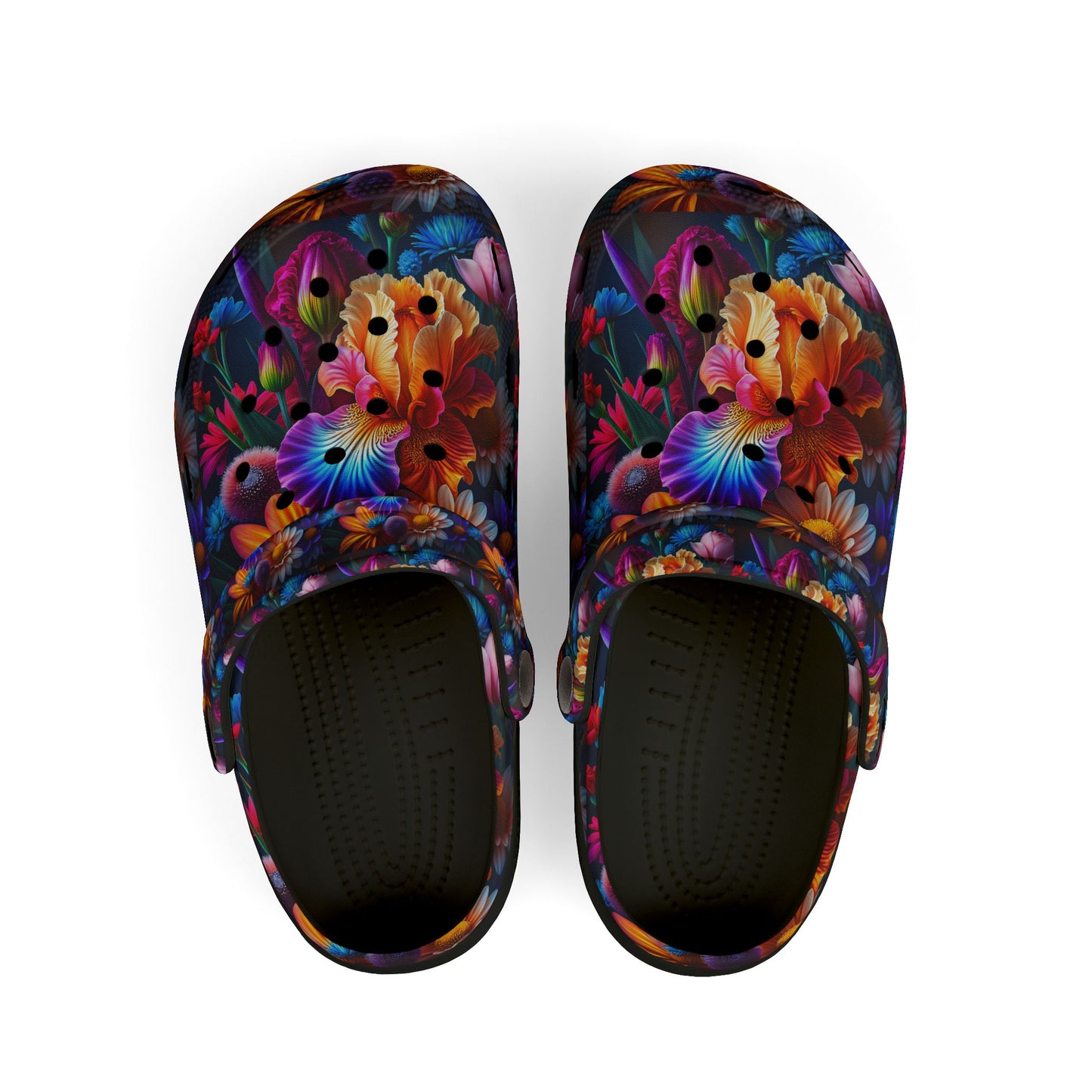 Colorful Kid's EVA Foam Clogs, Fun Playtime Footwear, Summer Outdoor Shoes, Floral Pattern Kids Shoes, Garden Clogs, Bright Kids Footwear