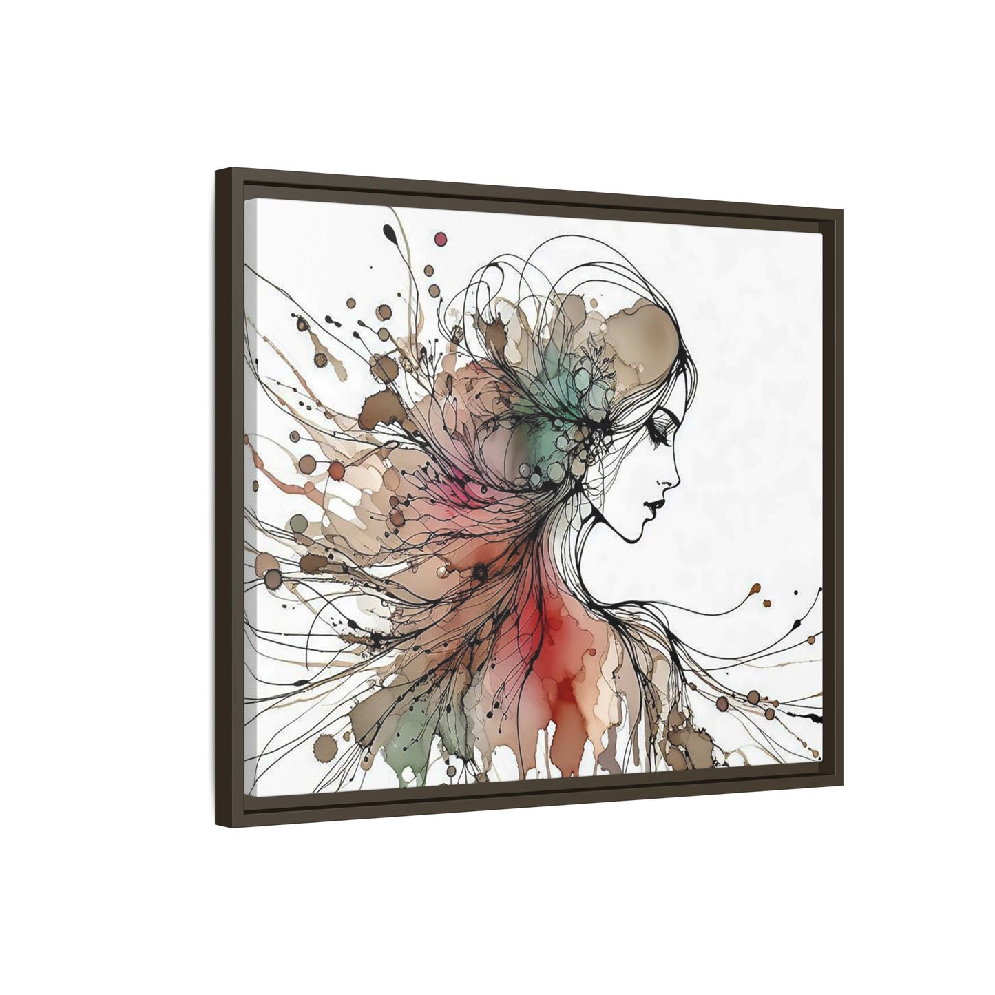 Matte Canvas, Framed (Multi-color) - Girl Whispers
