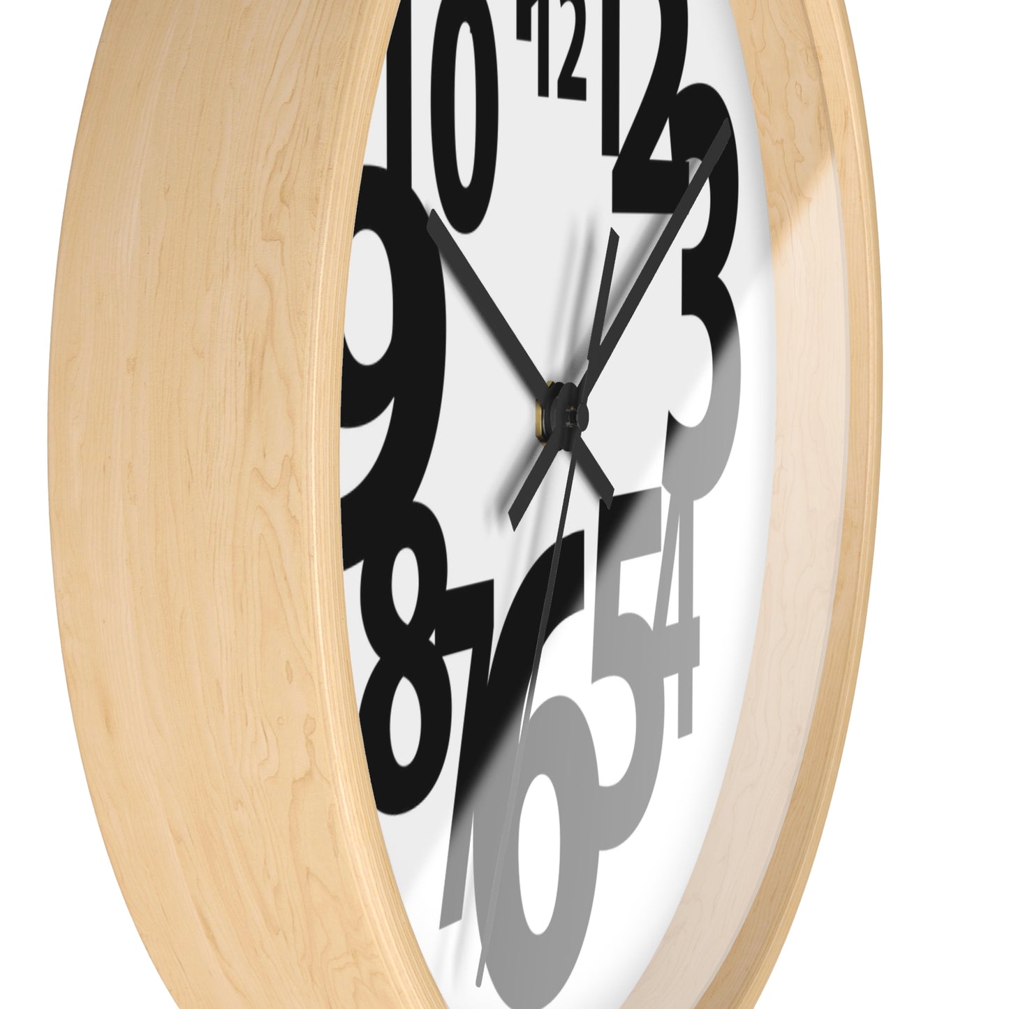 Modern Black and White Wall Clock, Minimalist Home Decor, Office Timer, Gift for Him/Her, Stylish Timepiece