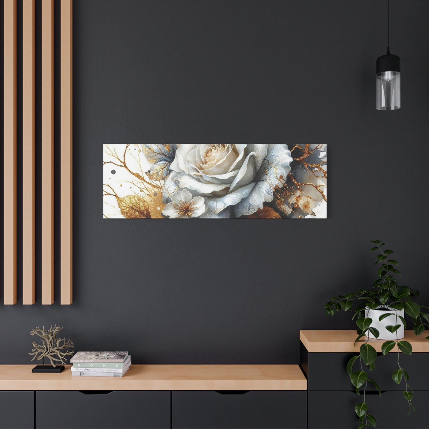 Matte Canvas, Stretched, 1.25" - Gold and Black