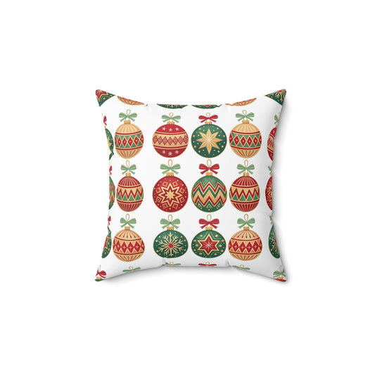 Festive Holiday Throw Pillow, Christmas Pillow Cover, Decorative Couch Cushion, Seasonal Home Decor, Winter Ornament Pillow