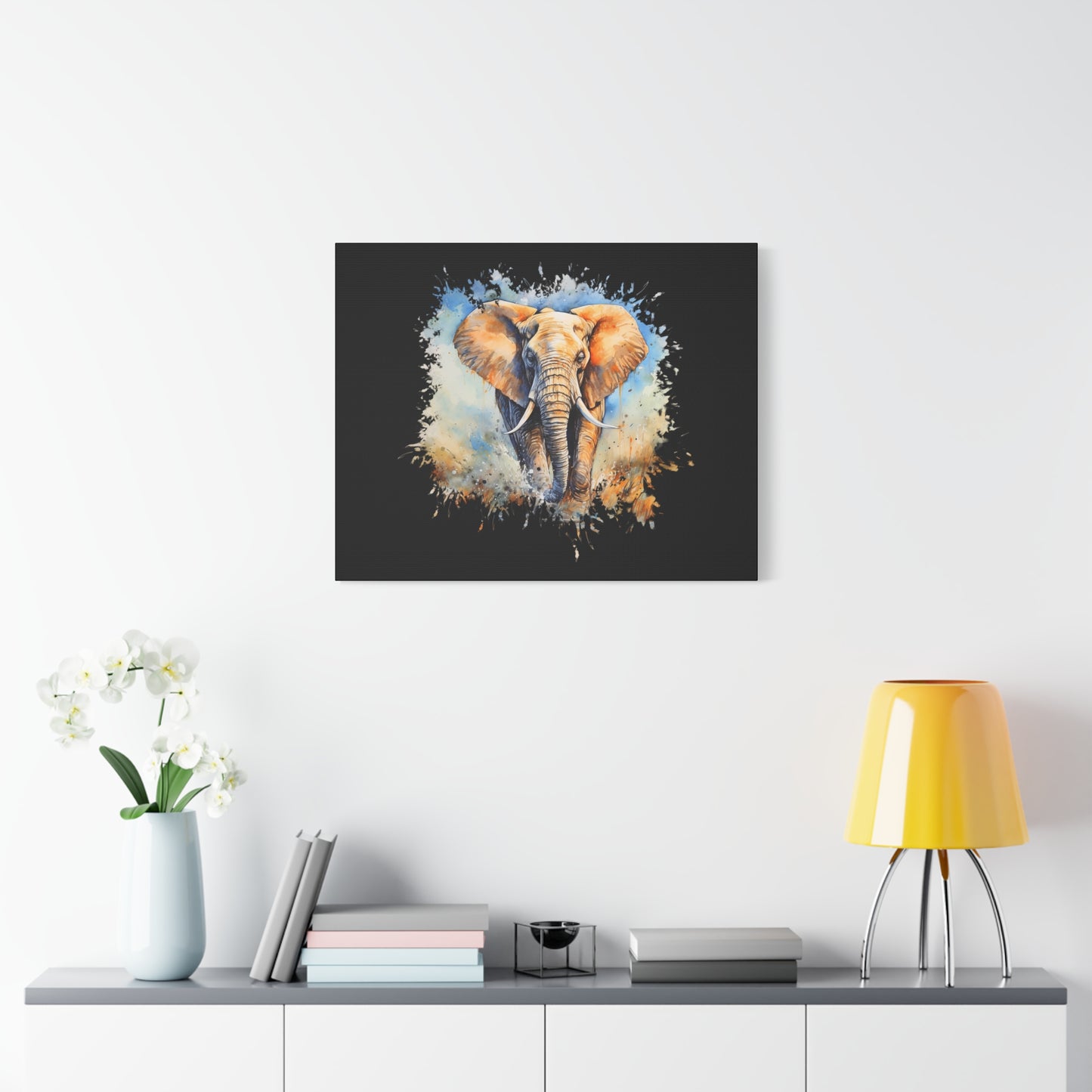 Matte Canvas, Stretched, 1.25" - Elephant