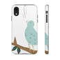 Birdsong Phone Case — Cute Blue Bird on Branch Protective Case