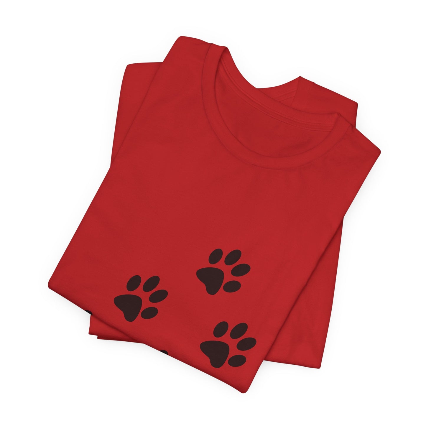 Paw Print Short Sleeve Tee | Unisex Animal Lover Shirt, Pet Owner Gift, Casual Wear, Gifts for Dog Lovers, Comfortable T-Shirt