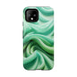 Stylish Phone Case, Tough Case, Green Abstract Design, Cell Phone Cover, Unique Gift, Trendy Accessory