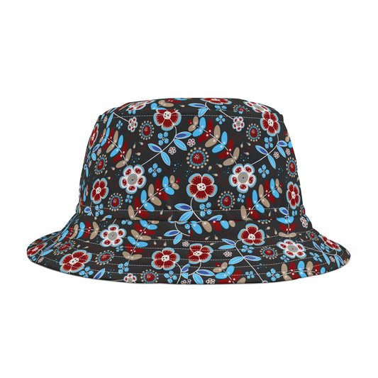 Floral Print Bucket Hat - Summer Accessory, Beach Hat, Festival Gear, Unisex Hat, Gift for Her, Outdoor Wear