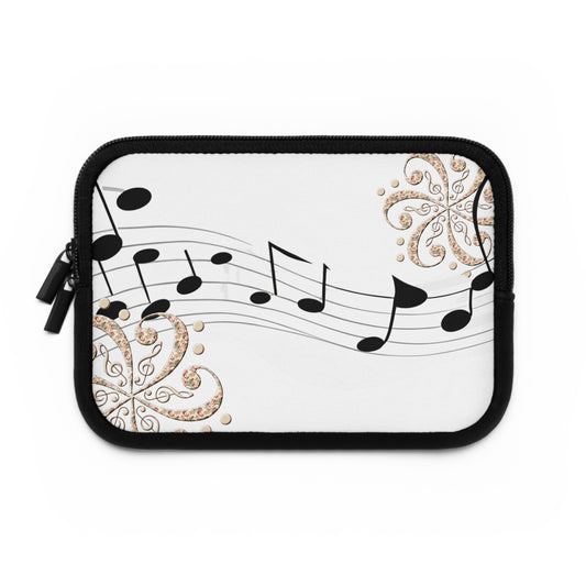 Musical Notes Laptop Sleeve | Perfect Gift for Music Lovers, Stylish Tech Accessory, Holiday Gift, Decor for Home Office, Music-Themed