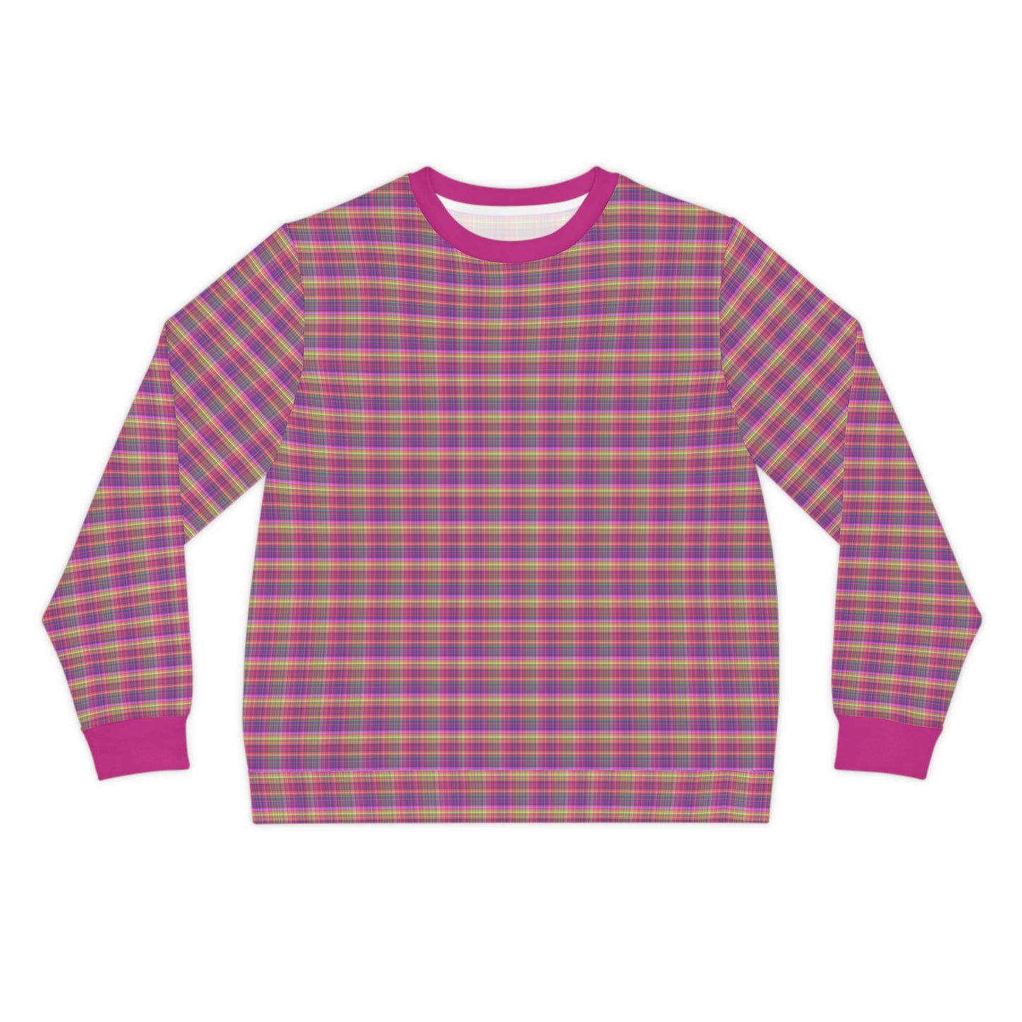 Colorful Checkered Lightweight Sweatshirt, Casual Wear, Cozy Gift, Everyday Style, Spring Fashion, Unique Print