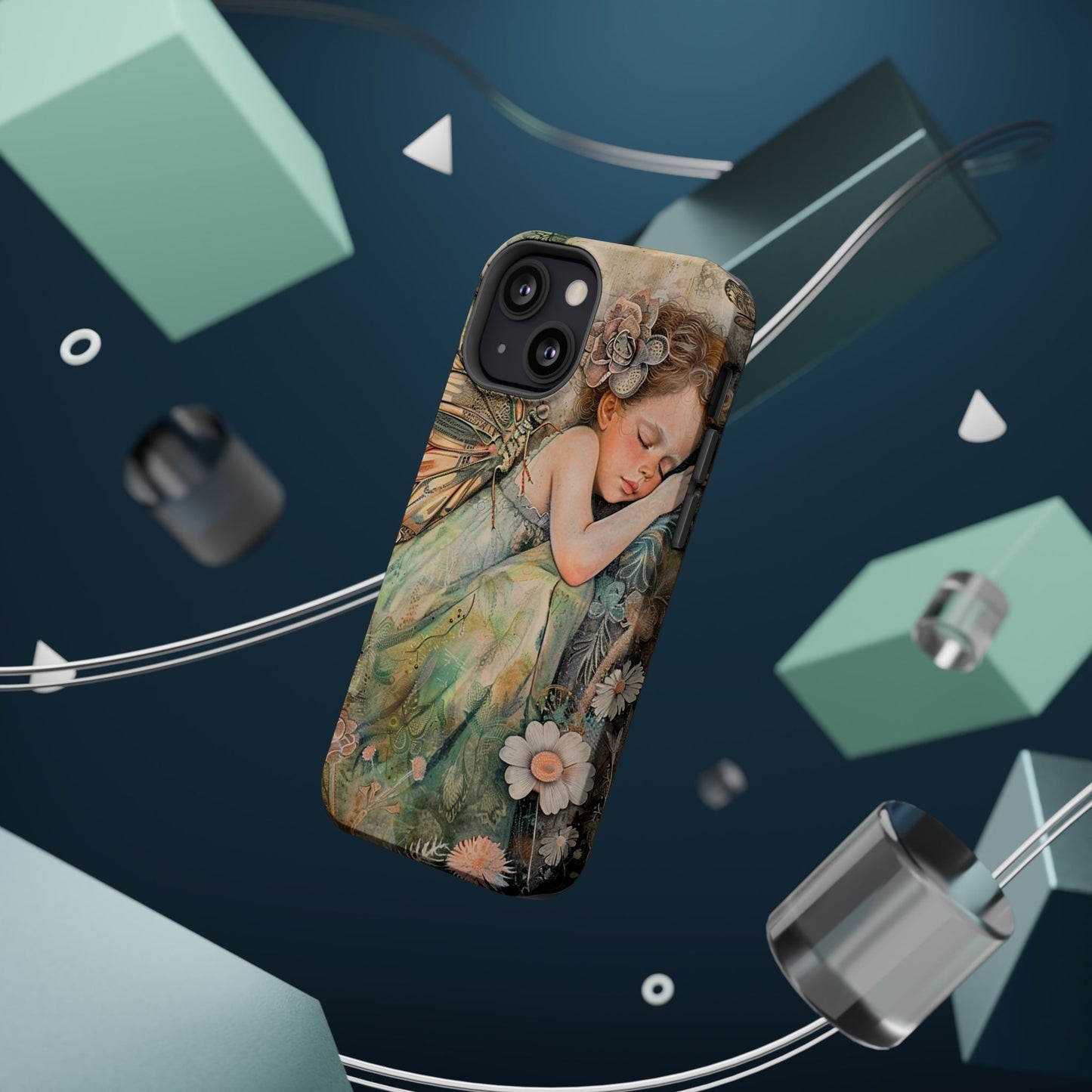 Fairy Sleeping Phone Case — Magnetic Impact-Resistant iPhone Cover