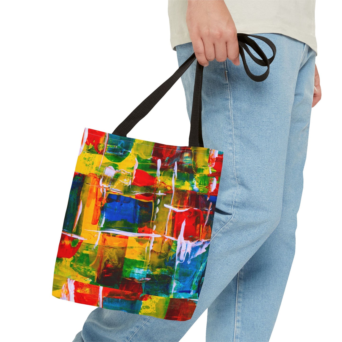 Vibrant Art Tote Bag, Colorful Shopping Bag, Summer Tote, Beach Bag