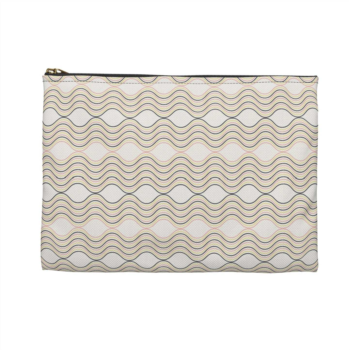 Wavy Pattern Accessory Pouch - Stylish Makeup Bag, Travel Organizer, Gift Idea, Modern Clutch, Storage Case