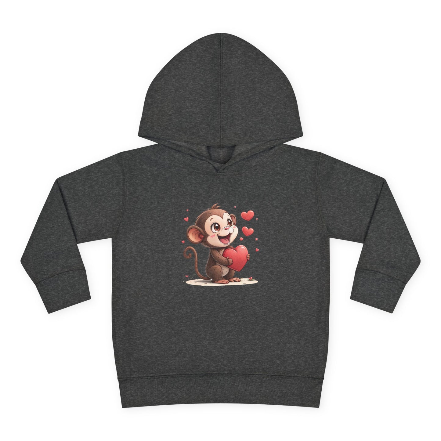 Adorable Toddler Monkey Love Hoodie, Birthday Gift, Kids Pullover, Baby Shower Gift, Cute Fleece Sweatshirt