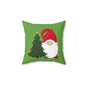 Christmas Gnome Pillow with Decorated Tree - Festive Holiday Throw Pillow