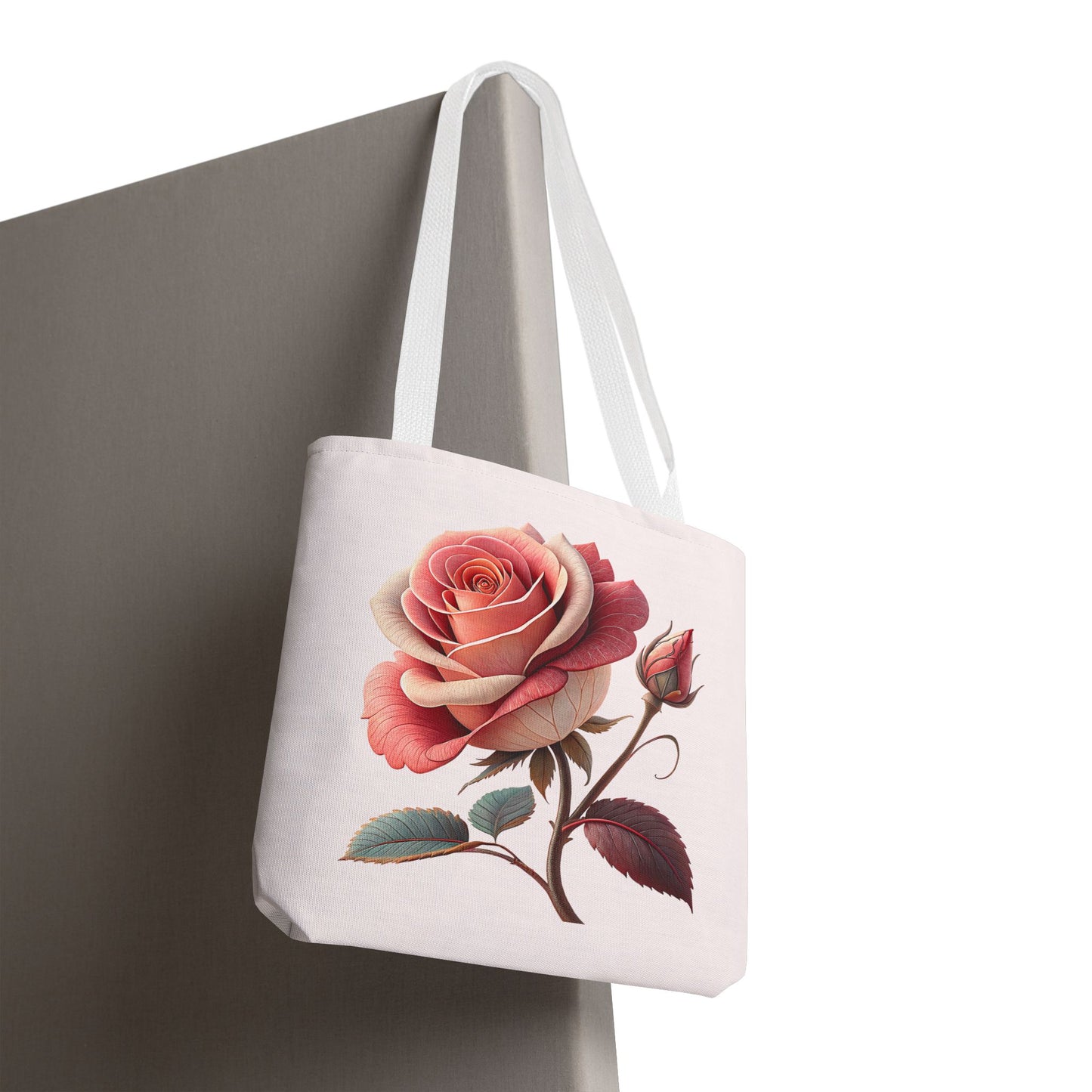 Romantic Floral Tote Bag, Rose Design, Chic Bag, Stylish Carryall, Perfect Gift for Her, Everyday Use, Eco-Friendly