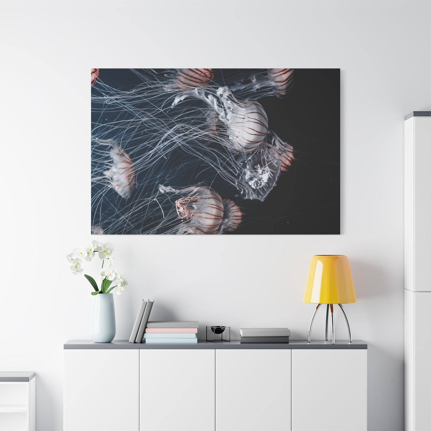 Jellyfish Swarm Matte Stretched Canvas