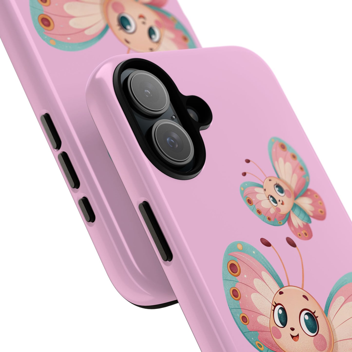 Cute Butterfly Phone Case, Tough Phone Cover, Girly Phone Accessory, Unique Gift for Her, Kids Phone Case, Floral Design Case