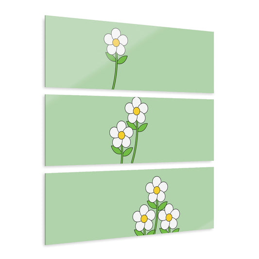 Trendy Floral Acrylic Triptych Prints, Wall Art Decor, Modern Home Decor, Nature Prints, Gift for Her, Mother's Day Decoration