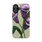 Floral Phone Case - Tough Cases, Purple Flower Design, Cell Phone Accessories, Gift for Her, Nature Lover Essentials